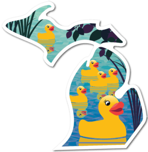 Michigan Duckies Sticker