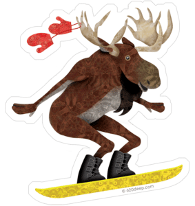 Snowboarding Moose