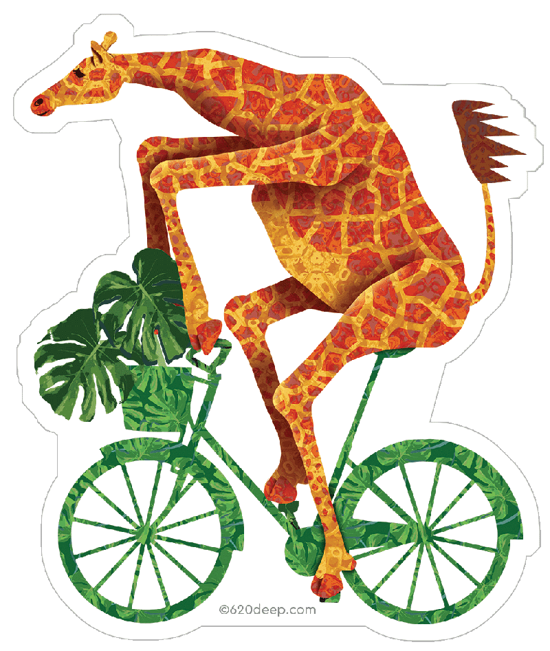 Giraffe on a Bike