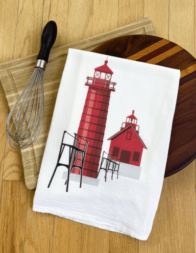 Grand Haven Lighthouse tea towel