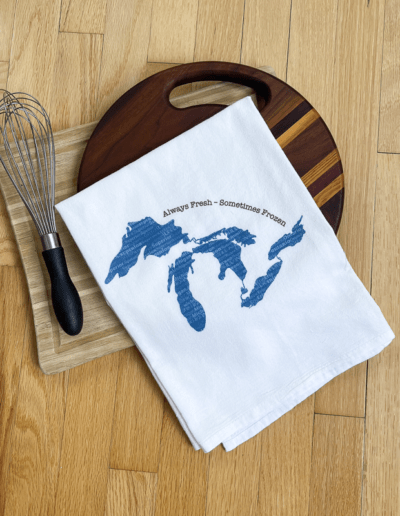 Always Fresh—Sometimes Frozen tea towel