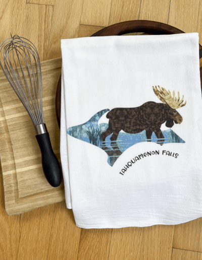 Superior Moose tea towel with Namedrop