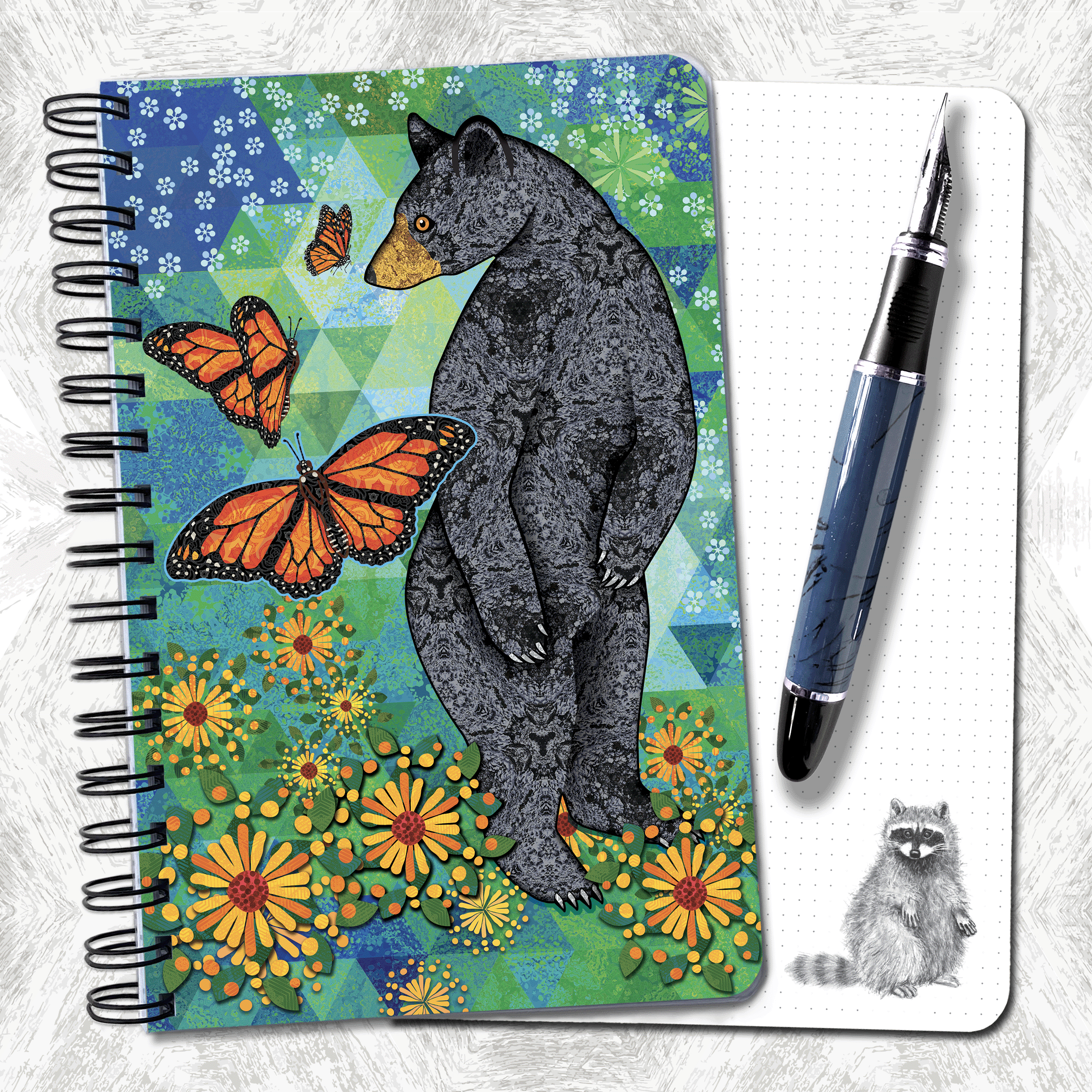 Wonder Bear and Butterflies Journal