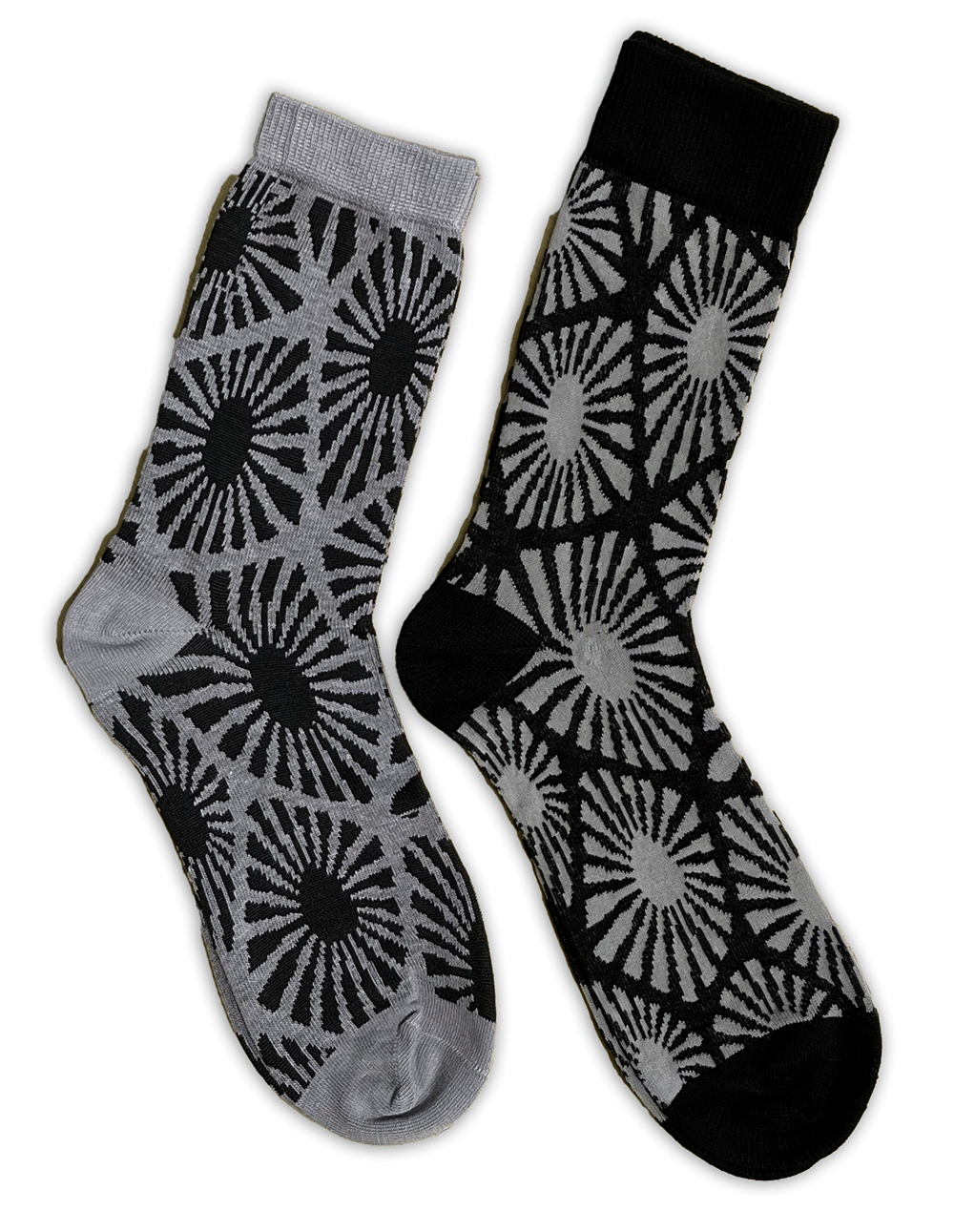 Socks with an all over Petoskey stone pattern